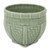 Handmade Green Ceramic Vase with Basket Motif Medium 'Basket'