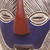 Handmade Congolese Wood Wall Mask with Bird Accent 'Songye Kifwebe'