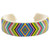 Glass Beaded Cuff Bracelet Rhombus Motif from El Salvador 'Sun's Path'