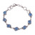 Chalcedony and Sterling Silver Link Bracelet from India 'Charming Orbs'