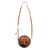 Hand Carved Gourd Shoulder Bag with Leather Accent Strap 'Andean Trek'