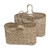 Hand Woven Panadanus Leaf Tote Bags or Baskets Pair 'Rustic Essentials'