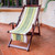 Adjustable Wood Frame Recycled Cotton Blend Hammock Chair 'Paradise Fields'