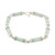 Light Jade Cylinders Sterling Silver Link Wristband Bracelet 'Calm Beauty'