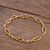 18k Gold Plated Silver Link Bracelet from Peru 'Intertwined Links'