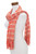 Hand Woven Red Striped Rayon Wrap Scarf from Guatemala 'Sweet Surprise'