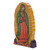 Colorful Wood Sculpture of Guadalupe from Peru 'Guadalupe Grain'
