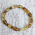 Natural Amber Beaded Stretch Bracelet from Mexico 'Unique Elegance'