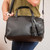 Handmade Leather Travel Bag in Black from Mexico 'Tasseled Traveler in Black'