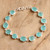 31.5-Carat Blue Chalcedony Link Bracelet from India 'Dazzling Princess'