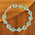 31.5-Carat Blue Chalcedony Link Bracelet from India 'Dazzling Princess'