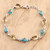 Citrine and Composite Turquoise Link Bracelet from India 'Sunny Drops'