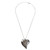 Combination-Finish Sterling Silver Heart Necklace 'Conch Heart'