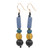 Recycled Glass and Plastic Beaded Dangle Earrings 'Authentic Ghana'