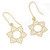 Flower-Shaped Gold Plated Sterling Silver Earrings from Peru 'Floral Corona'
