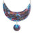 Modern Recycled Glass Pendant Necklace from Costa Rica 'The Cosmos'