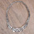 Modern Taxco Sterling Silver Link Necklace from Mexico 'Wavy Labyrinth'