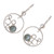 Circle Motif Jade Dangle Earrings from Guatemala 'Form and Color'