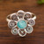 Amazonite and Sterling Silver Filigree Flower Cocktail Ring 'Aqua Daisy'