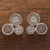 Circle Pattern Sterling Silver Filigree Drop Earrings 'Colonial Circles'