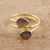 Gold Plated Labradorite Wrap Ring from India 'Golden Aurora'