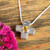 Natural Amber Cross Pendant Necklace from Mexico 'Cross of Antiquity'