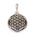 Sterling Silver and Wood Pendant 'Flower of Life'