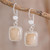 Artisan Crafted Orange Quartz and Silver Earrings 'Maya Sunbeam'