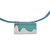 925 Silver Rio Landmark on Green Pendant on Leather Necklace 'Po de Aucar in Green'