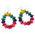 Colorful Fair Trade Beaded Wood Dangle Earrings from Ghana 'Joyous Celebration'