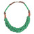 Handcrafted Green Braided Bead Necklace with Wood and Agate 'Sosongo in Green'