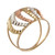 Rose White and Yellow 10k Gold Waves on Brazilian Band Ring 'Copacabana Waves'