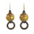 Sese Wood Bead Dangle Earrings on Brass Hooks from Ghana 'My Pleasure'