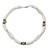 White Recycled Glass Beaded Necklace from Ghana Jewelry 'African Glamour'