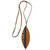 Long Brown Wood Pendant Necklace from Brazil 'Jungle Beauty'