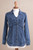 Lily of The Incas Button-Front Chambray Blue Blouse 'Lily of the Incas'