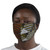 2 African Print Contoured 2-Layer Cotton Face Masks 'Diagonal Colors'
