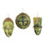 Handcrafted Wood Christmas Ornaments Set of 3 'Wise Men'