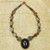 Horn Pendant on Tiger's Eye Soapstone Beaded Necklace 'Ahemaa Tumi'