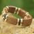 Eco Friendly Wood and Recycled Bead Bracelet from Ghana 'Coffee Connection'