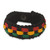 Black Cord Handrafted Men's Colorful Wristband Bracelet 'Black Forest Paths'