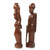 Akan Mother and Father Ebony Sculptures Hand Carved Pair 'Ena Ni Agya'