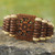 Eco Friendly Ghana Artisan Crafted Wood Stretch Bracelet 'Kumasi Blossom'