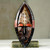 Ornate Hand Carved African Mask with Embossed Brass 'Peace Be Unto You'