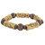 Artisan Crafted Sese Wood Recycled Plastic Stretch Bracelet 'Chocolate Escape'