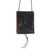 Black Leather Cell Phone Shoulder Bag with a Face from Ghana 'Watcher'