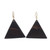 Triangular Ebony Wood Dangle Earrings from Ghana 'Triangle Sophistication'