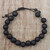 Adjustable Ebony Wood Beaded Bracelet from Ghana 'Chic Silhouettes'