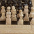 Leather Chess Set in Beige and Black from Ghana 'Regal Battle'