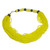 Yellow Recycled Glass Bead Multi-Strand Torsade Necklace 'Abundant Sunshine'